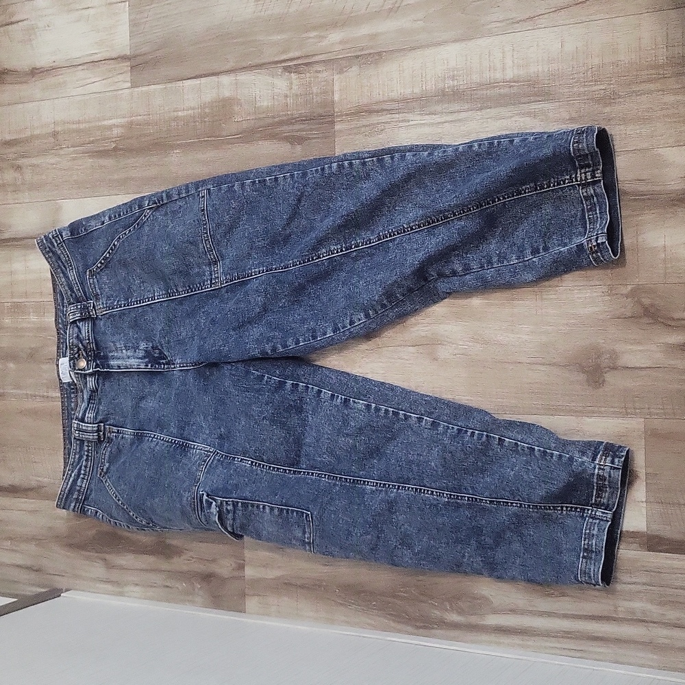 Time & Tru Acid Wash Utility Jeans Size 18